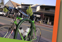 Green Bicycle Outside